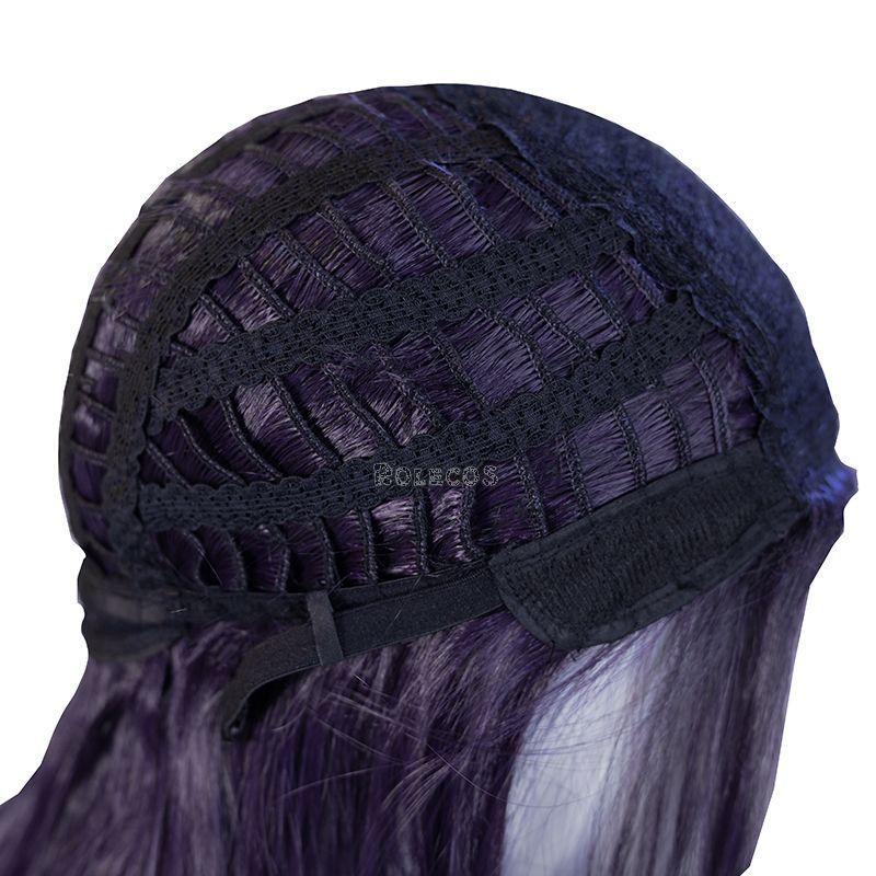Anime LOL Arcane Caitlyn Plicewoman Purple Long Straight Cosplay Wigs