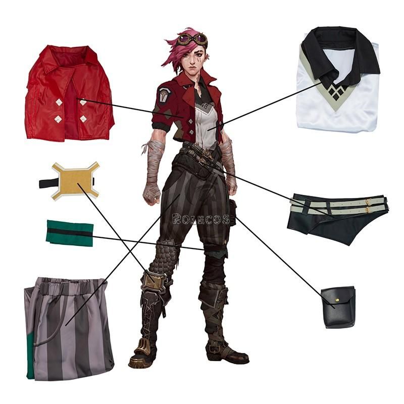 Anime LOL Arcane Vi Cosplay Costume