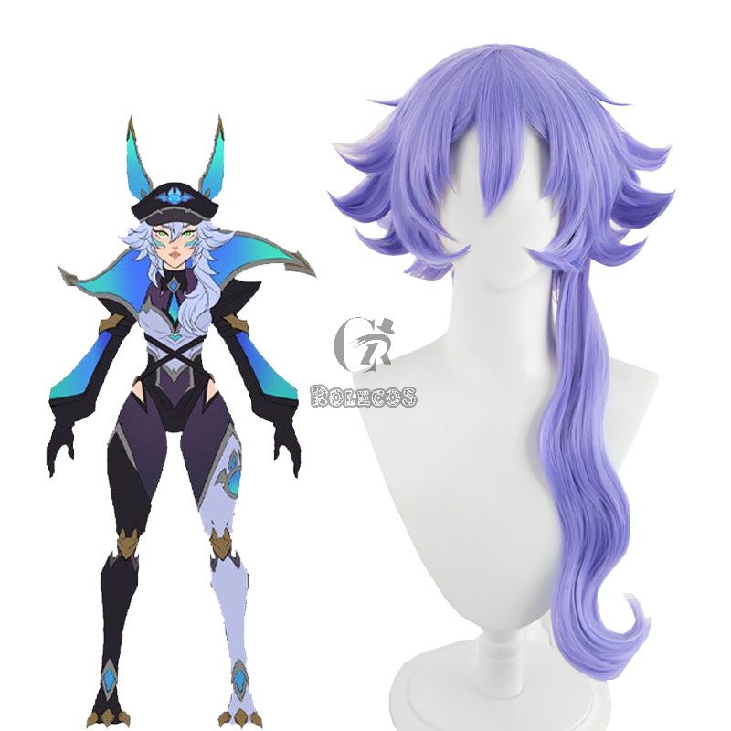 LOL Battle Bat Xayah Cosplay Wig