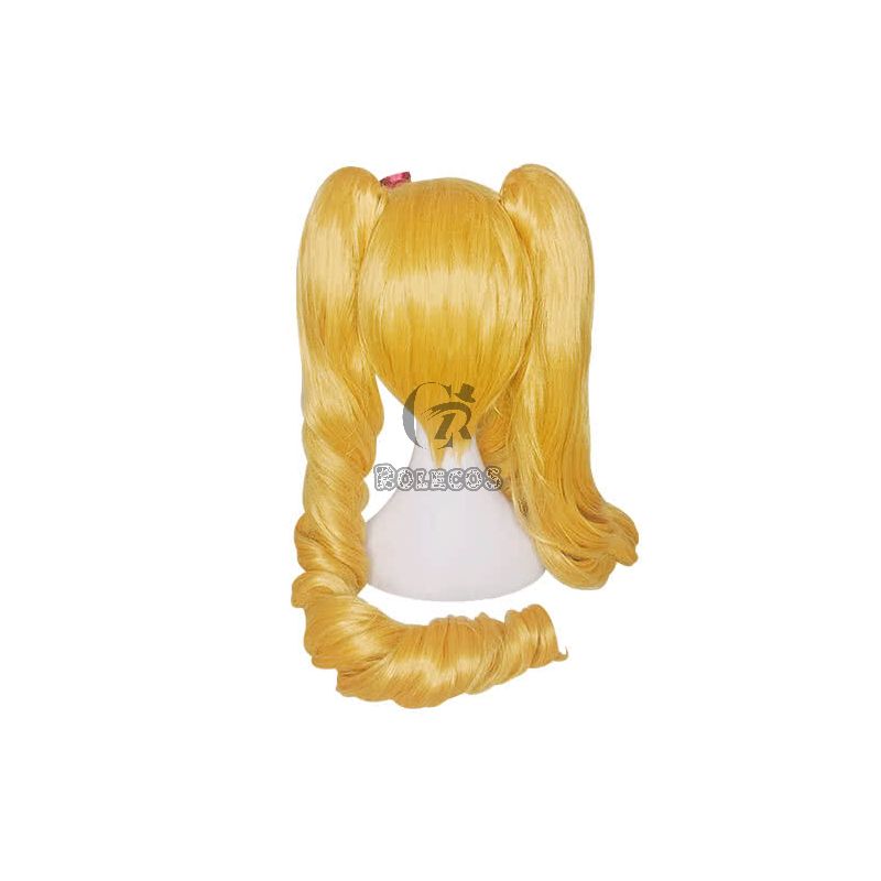 LOL Christmas Jinx Game Cosplay Wigs Long Gloden Woman Wigs