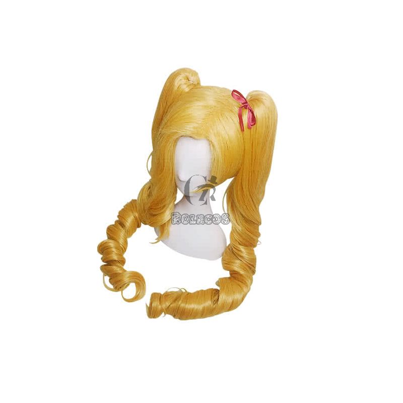 LOL Christmas Jinx Game Cosplay Wigs Long Gloden Woman Wigs
