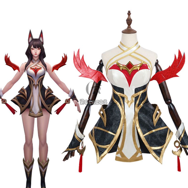 LOL Immortalized Legend Ahri Cosplay Costume