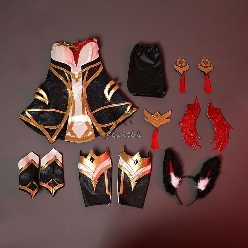 LOL Immortalized Legend Ahri Cosplay Costume