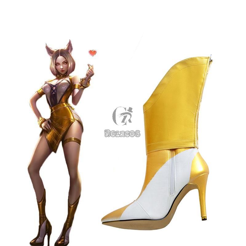 LOL KDA Nine-Tailed Fox Ahri Prestige Cosplay Shoes 