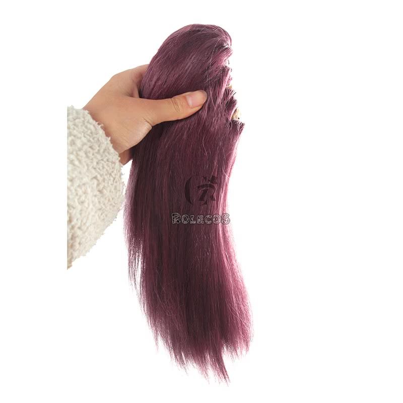 LOL KDA Skin Akali Purple Ponytail Long Cosplay Wigs