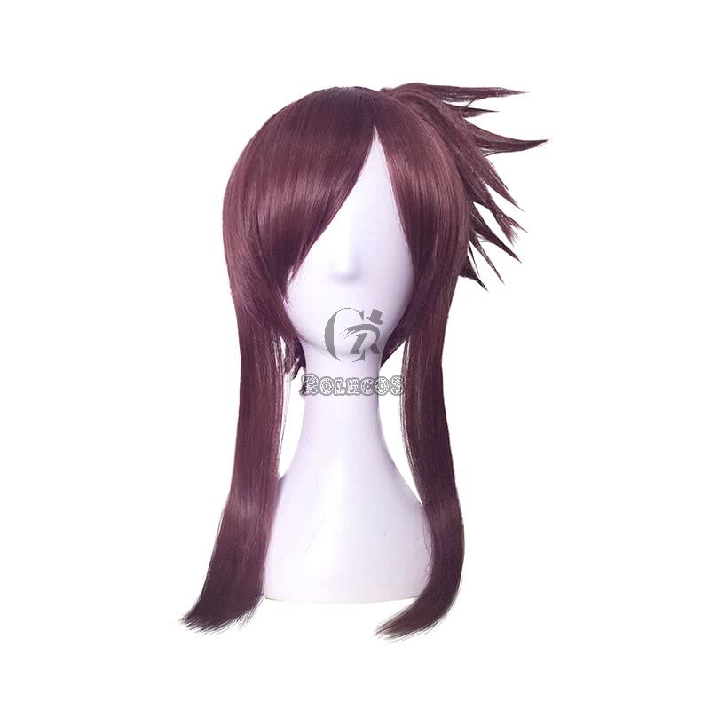 LOL KDA Skin Akali Purple Ponytail Long Cosplay Wigs