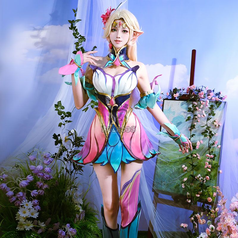 LOL League Of Legends Faerie Court Lux Cosplay Costume