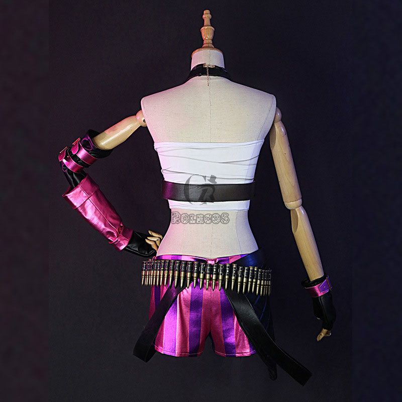 LOL Loose Cannon Jinx Sexy Uniform Made Cosplay Costume