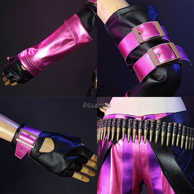 LOL Loose Cannon Jinx Sexy Uniform Made Cosplay Costume