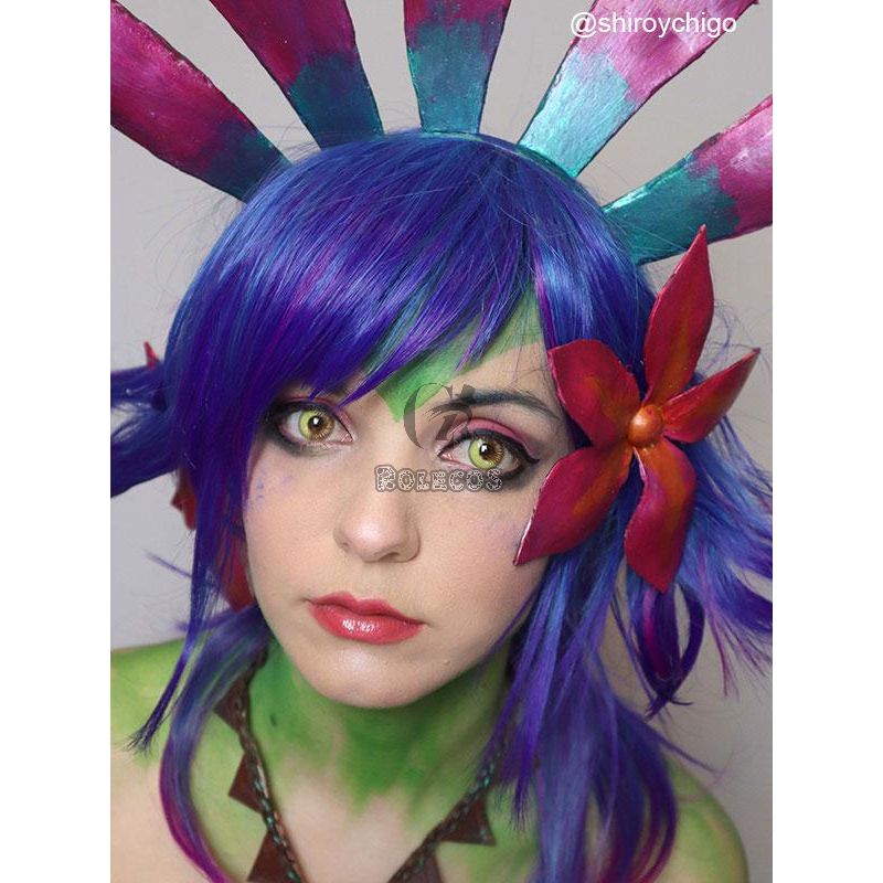 LOL Neeko Mixed Color Cosplay Wigs 