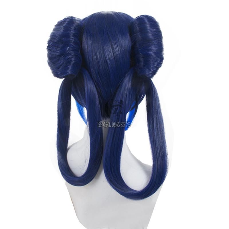 LOL Porcelain Lux Skin Dark Bule Cospaly Wigs