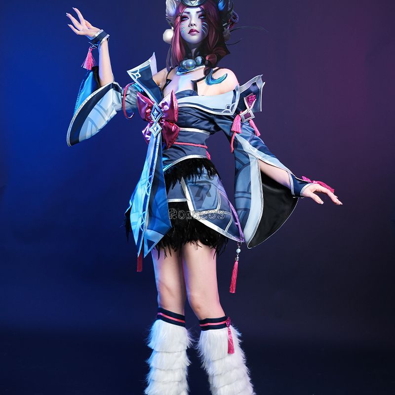 lol Snow Moon Ahri Cosplay Costume