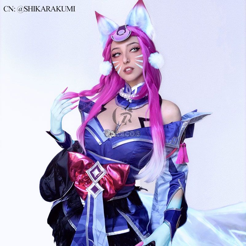 LOL Snow Moon Ahri Cosplay Costume Halloween Costume