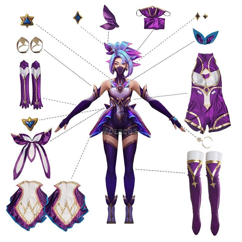 League of Legends LOL Star Guardian Akali Cosplay Costume