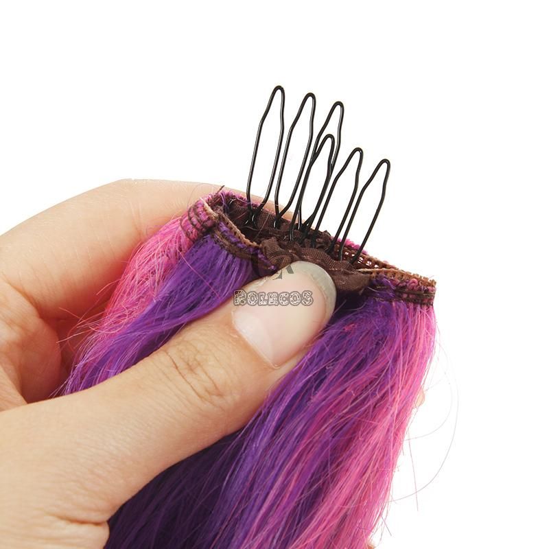 LOL Star Guardian Xayah Pink Mixed Purple Long Cosplay Wigs