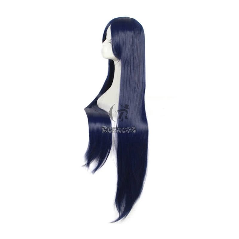 League Of Legends the Nine-Tailed Fox Ahri Long Deep Blue Game Cosplay Woman Wigs