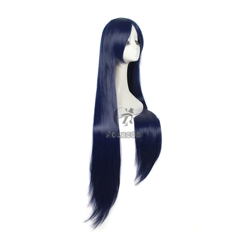 League Of Legends the Nine-Tailed Fox Ahri Long Deep Blue Game Cosplay Woman Wigs