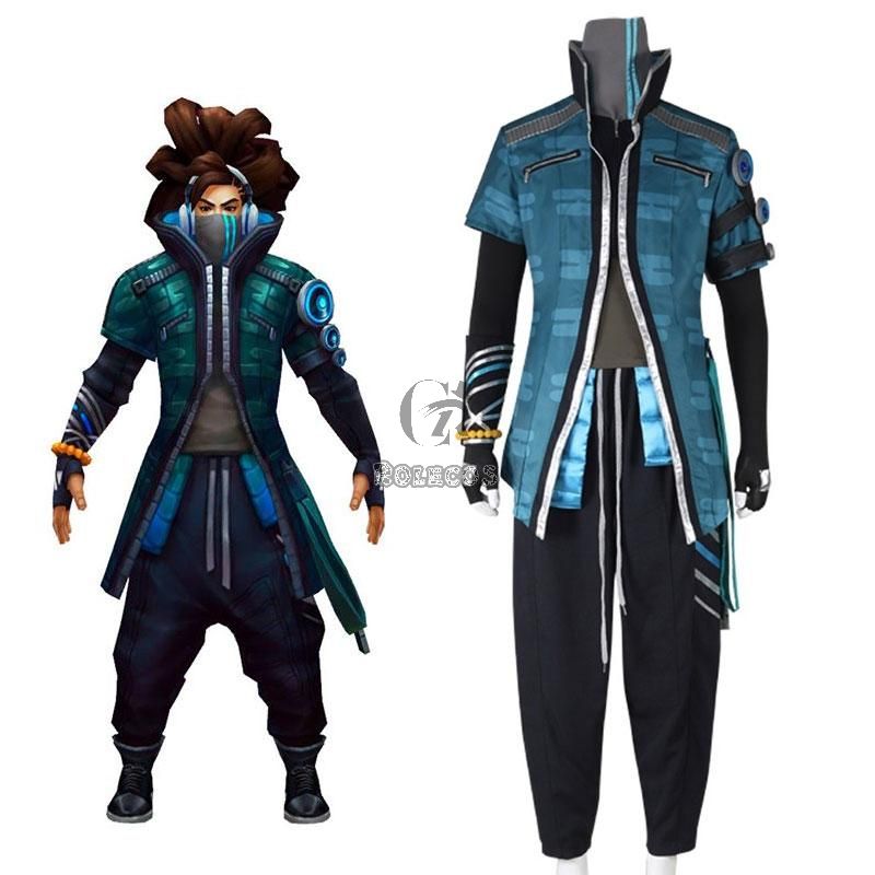 LOL True Damage Yasuo Male Cosplay Costume  Full Sets 