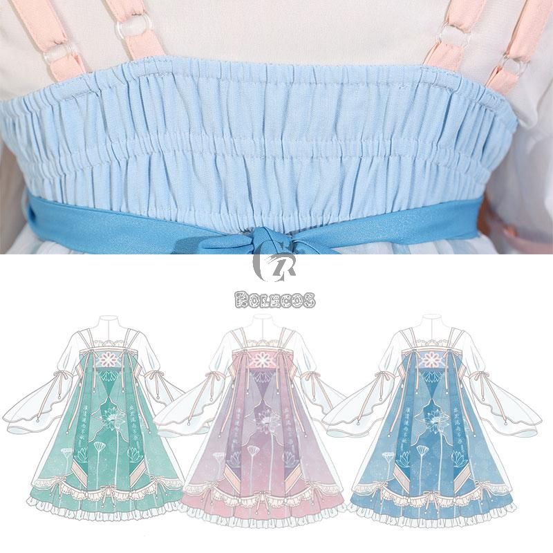 Lolita Cute Sweet Dress 3 Colors Cosplay Costume