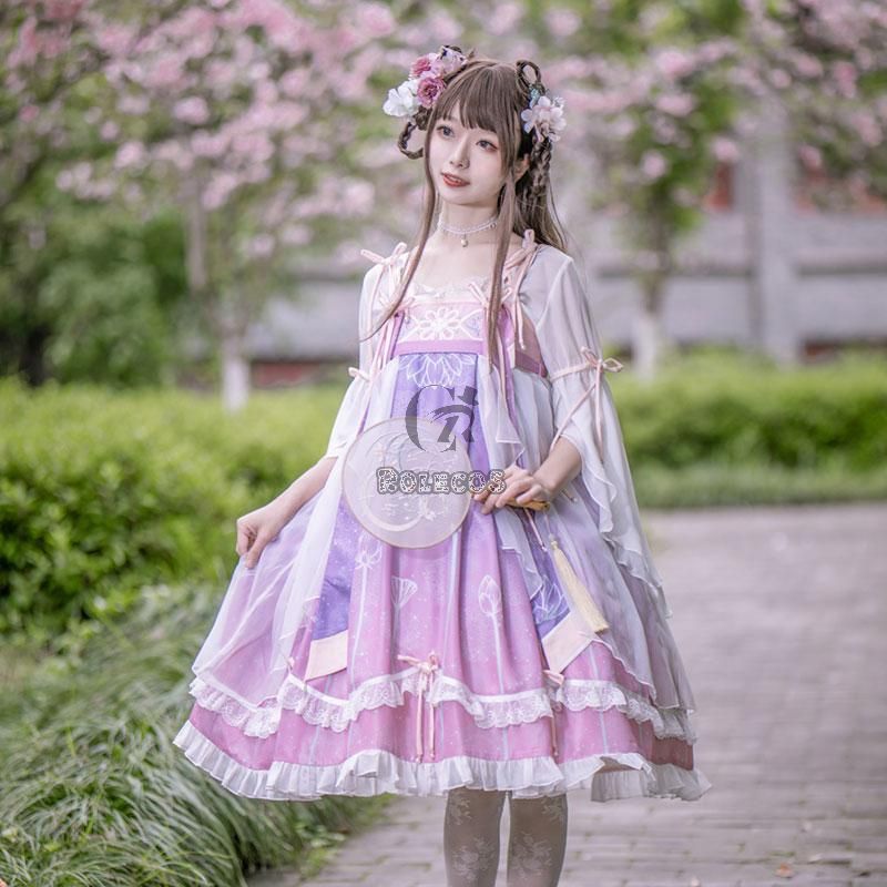 Lolita Cute Sweet Dress 3 Colors Cosplay Costume