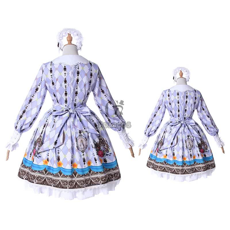 Lolita Long Sleeve Lace Dress Princess Pastoral Style Lolita Costume