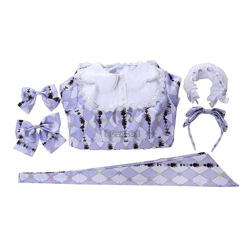 Lolita Long Sleeve Lace Dress Princess Pastoral Style Lolita Costume 