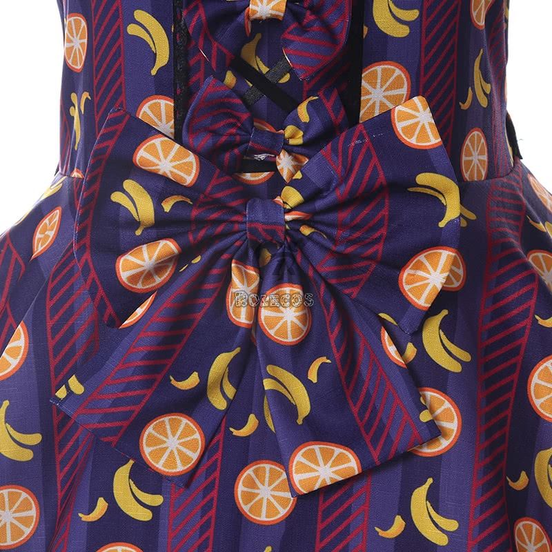 Lolita Summer Strapless Strap Dress Fruit Pattern Lolita Costume