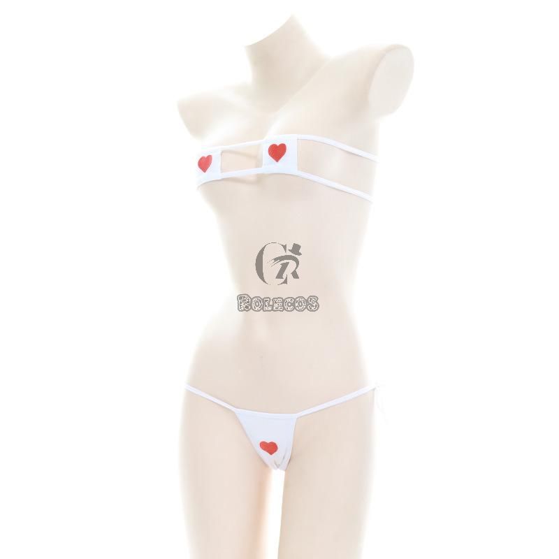 Love Embroidery Bikini Sexy 2 Colors Cosplay Costume
