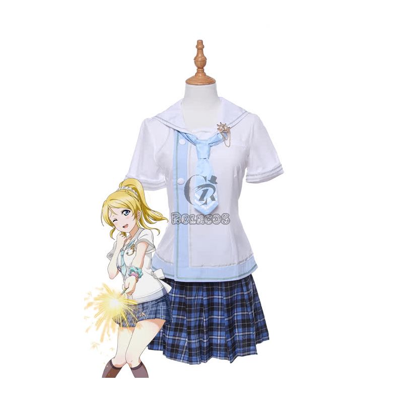 Love Live!! Ayase Eli Daily Sailor Uniform Dresses Skirts Cosplay Costumes