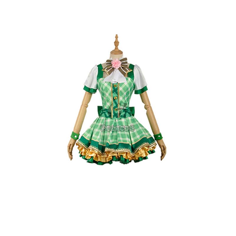 Love Live Bouquet Awaken Koizumi Hanayo Green Dress Anime Cosplay Costumes 