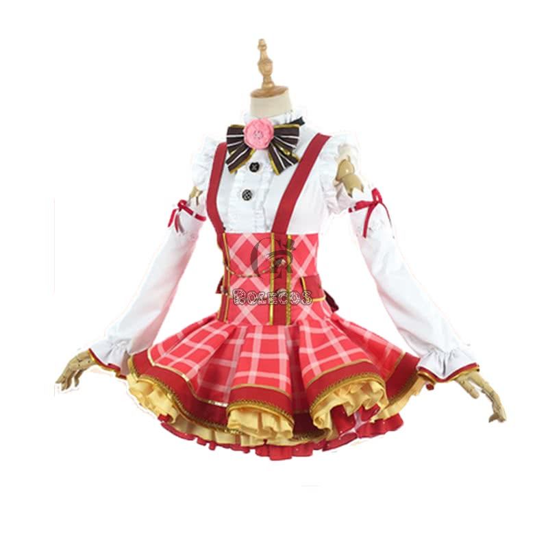 Love Live Bouquet Awaken Yazawa Nico Bright Red Dress Anime Cosplay Costumes 