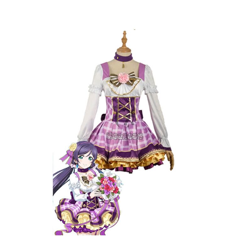 Love Live Bouquet AwakenTojo Nozomi Purple Dress Anime Cosplay Costumes