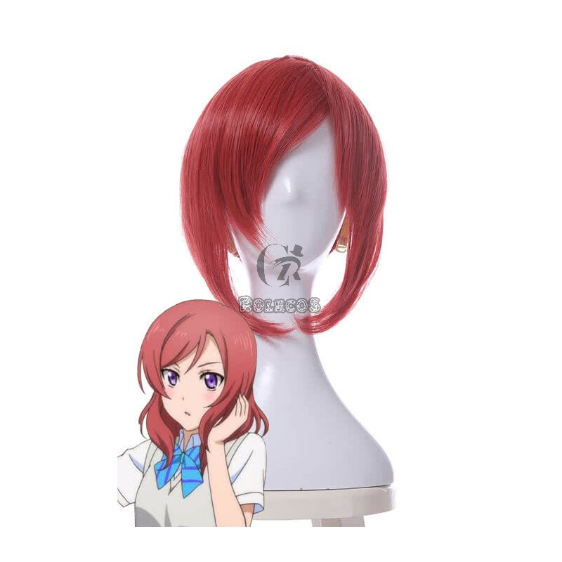 Love Live! Maki Nishikino Orange Short Cosplay Wigs