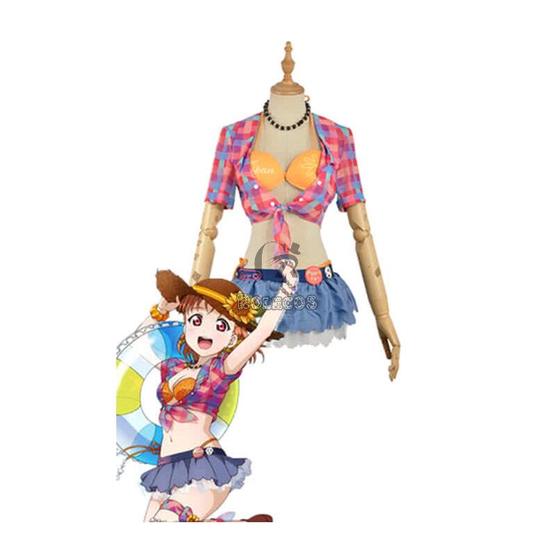 Love Live Sunshine Angel Aqours Unawaken Chika Takami Swimsuit Anime Cosplay Costumes