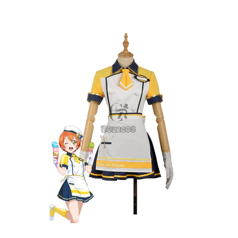 Love Live Icecream Hoshizora Rin Anime Cosplay Costumes