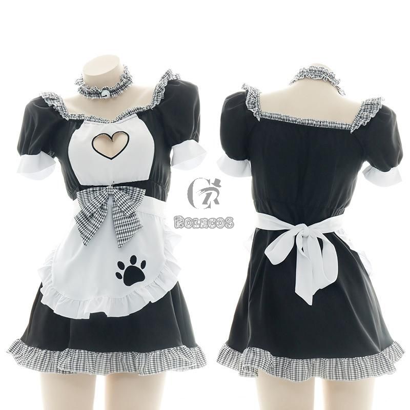 Loving Cutout Cute Maid Suit Cosplay Costume