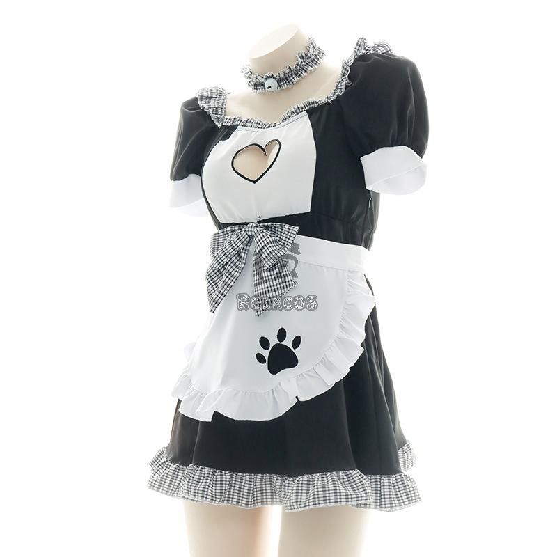 Loving Cutout Cute Maid Suit Cosplay Costume