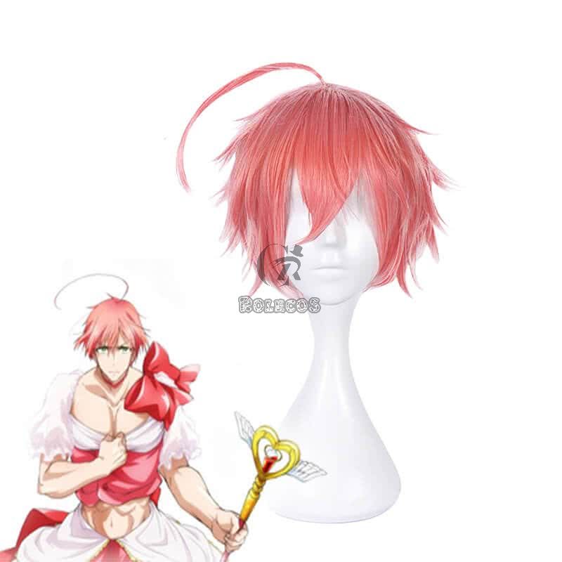 Magical Girl Ore Saki Uno Pink Short Synthetic Cosplay Wig