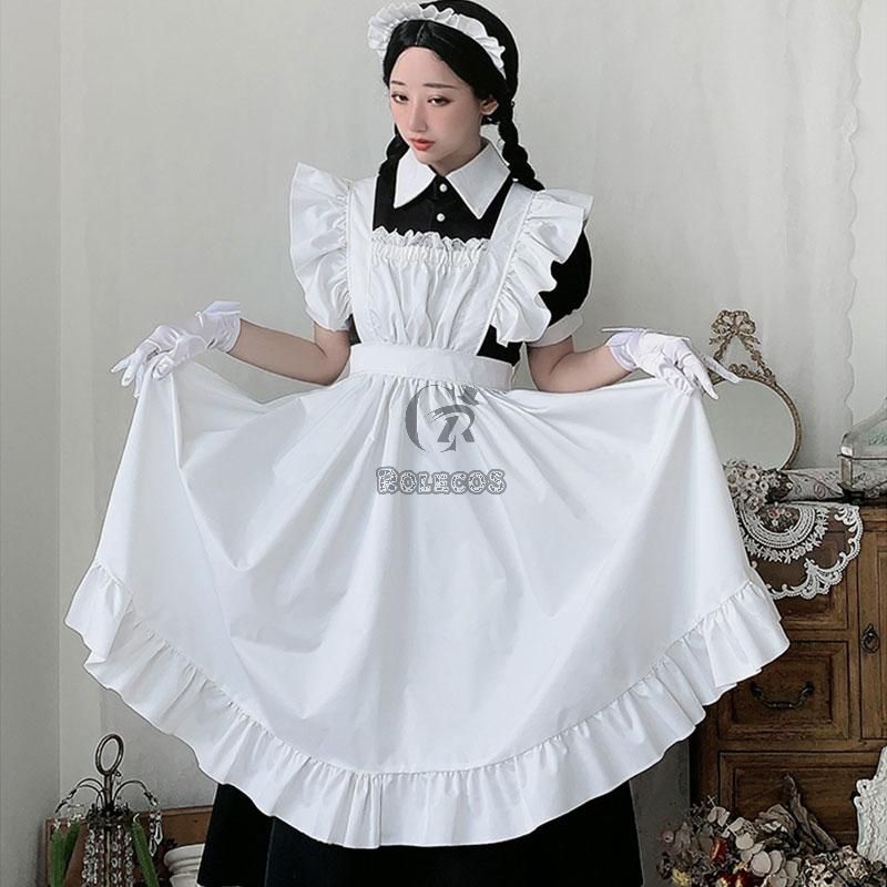 Maid Outfit Cute Uniform Long Sleeve And Short Sleeve Cosplay Costume 