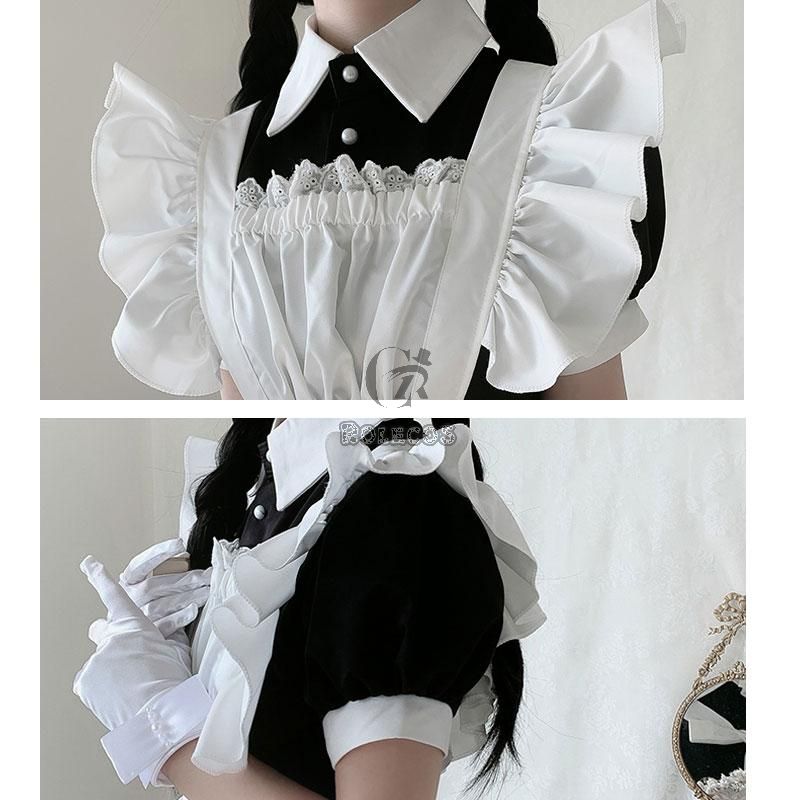 Maid Outfit Cute Uniform Long Sleeve And Short Sleeve Cosplay Costume 