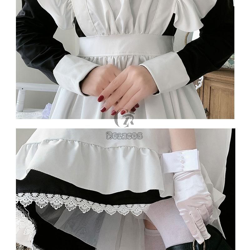 Maid Outfit Cute Uniform Long Sleeve And Short Sleeve Cosplay Costume 