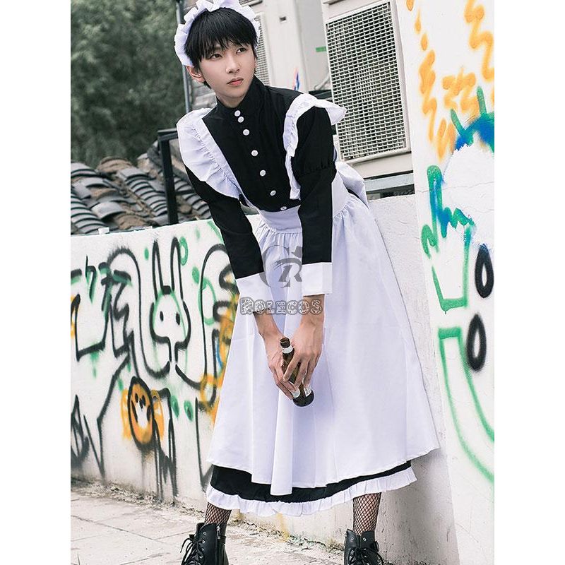 Maid Outfit Gender Conversion Boys Male Cosplay Costume