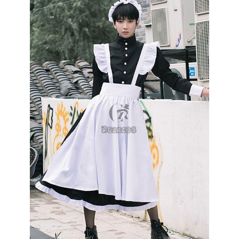 Maid Outfit Gender Conversion Boys Male Cosplay Costume