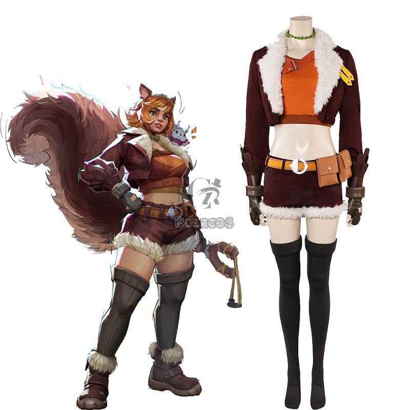 Marvel Rivals Doreen Allene Green Squirrel Girl Cosplay Costume