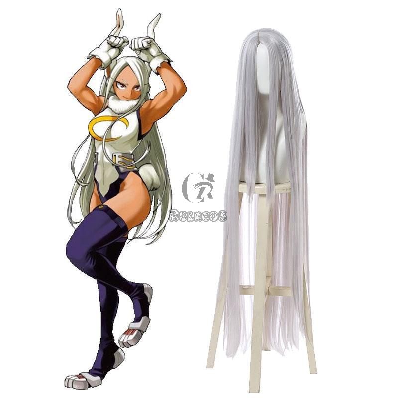 MHA My Hero Academia Rabbit Hero Miruko 120cm Long White Cosplay Wigs