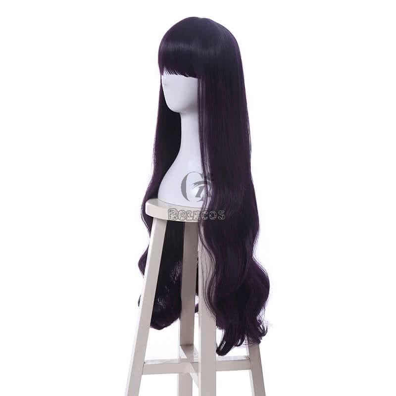 Cardcaptor Sakura Clear Card-hen Tomoyo Daidouji Anime Cosplay Wigs Long Curly Deep Purple Woman Wigs