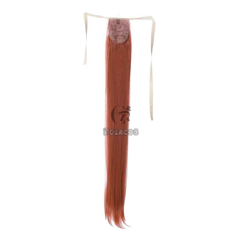 DDLC Monika Super Long Deep Pink Curly Synthetic Cosplay Wigs