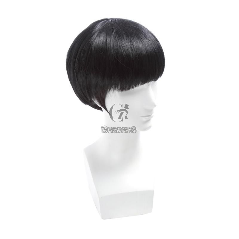 Mob Psycho 100 Mob Black Wave Head Short Wig Cosplay Wigs