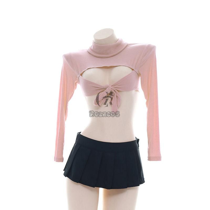 Modal Sexy Underwear Pink Cosolay Costume