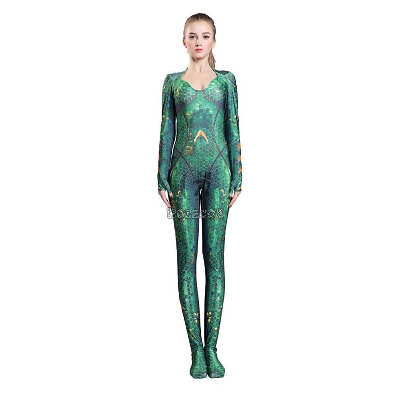Movie Mera Jumpsuit Cosplay Costume